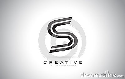 S Letter Monogram Logo Design. Modern S Icon With Creative Beautiful Black Monogram Vector Illustration