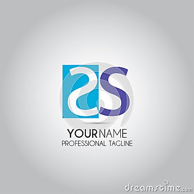 S Letter Reflection Logo Stock Photo