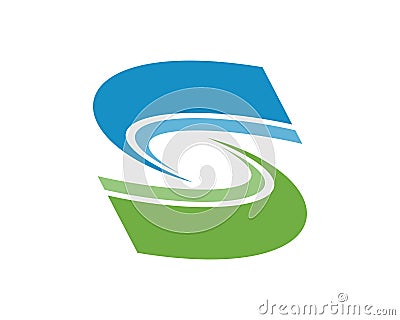 s letter vortex logo template 1 Vector Illustration