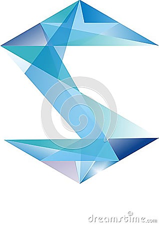 S logo lowpoly Stock Photo