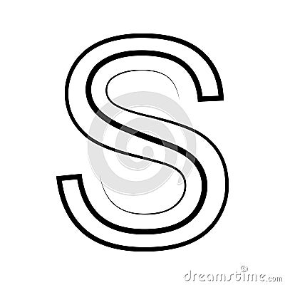 S logo studio letter s design icon logotype technology font Vector Illustration