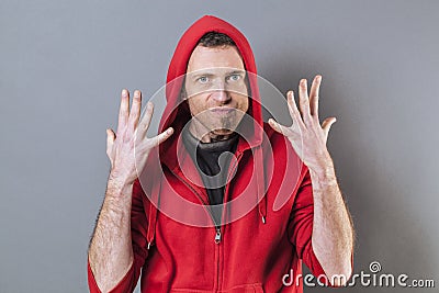 40s man expressing exasperation and impatience Stock Photo