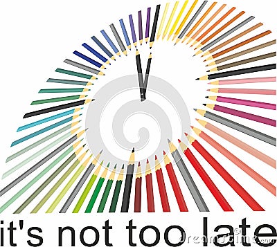 It`s not too late Vector Illustration