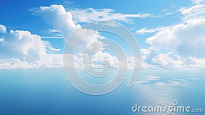 s peaceful cloud sunny landscape Cartoon Illustration