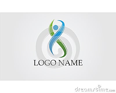 S people Logo Template vector icon design Vector Illustration