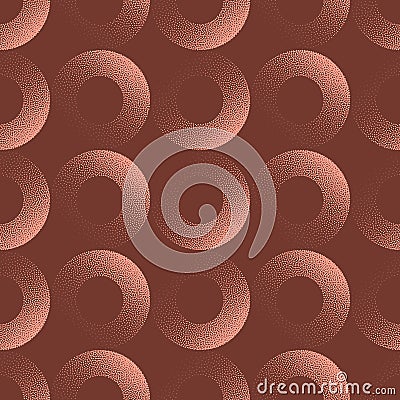 1950s 1960s 1970s Retro Vector Seamless Pattern Trend Brown Abstract Background Vector Illustration
