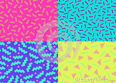 80s 90s Abstract Backgrounds Cartoon Illustration