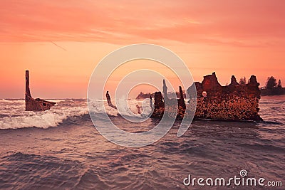 S.S Dicky Shipwreck Stock Photo