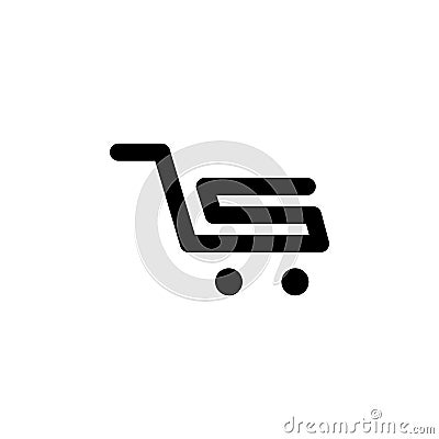 S shape Shopping chart icon. Stock Photo