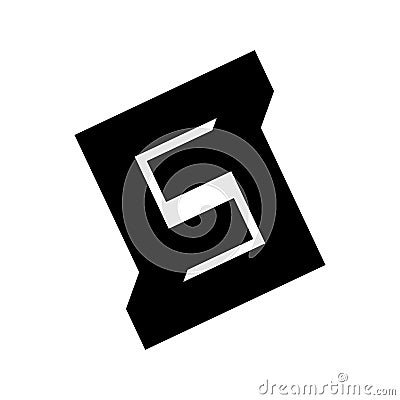 S, SS ,NS, SNS initial geometric company logo Vector Illustration