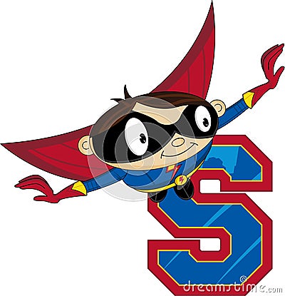 S is for Superhero Vector Illustration