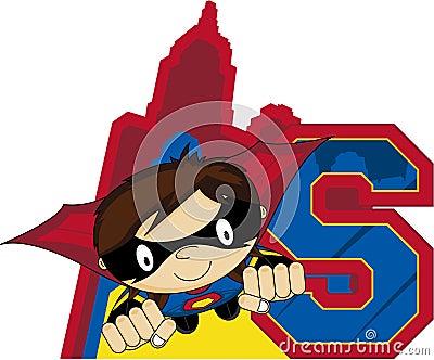 S is for Superhero Vector Illustration