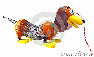 Disney Pixar Toy Story Slinky Toy Dog White Background Editorial Stock Photo