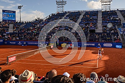 S Tsitsipas player in The Barcelona Open, an annual tennis tournament for male professional player Editorial Stock Photo