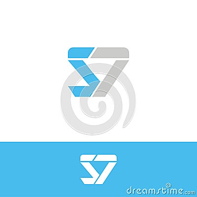 S7 vector logo design. Symbol S and 7 logotype. Vector Illustration