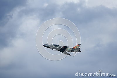 Saab 32 Lansen, jet-powered fighter aircraft. Editorial Stock Photo