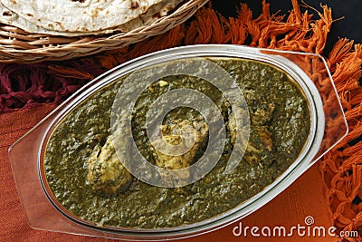 Saag Chicken it is a north Indian vegetable Stock Photo