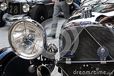 Vintage British luxury car Lagonda oldsmobile veteran Editorial Stock Photo
