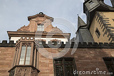 Saalhof Pension Building; Frankfurt Stock Photo