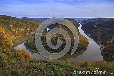 Saar loop (saarschleife) Stock Photo