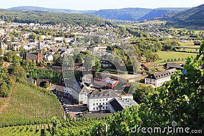 Panoramic view on Saarburg, Germany Editorial Stock Photo