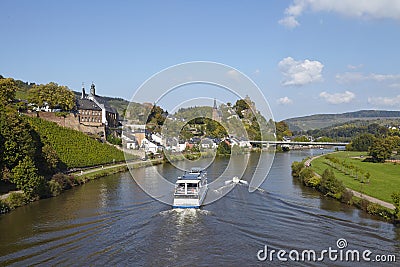 Saarburg - View from a Saar bridge Editorial Stock Photo