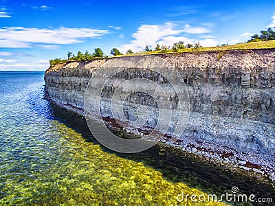 Saarema Island, Estonia: Panga or Mustjala cliff Stock Photo