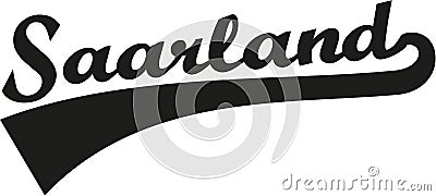 Saarland retro style Vector Illustration