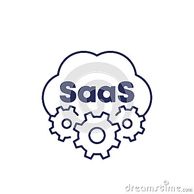 Saas icon, Software as a service vector Vector Illustration