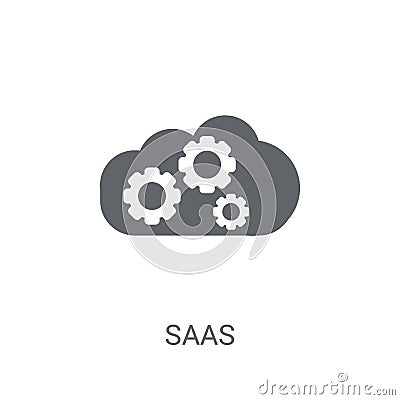 saas icon. Trendy saas logo concept on white background from Gen Vector Illustration