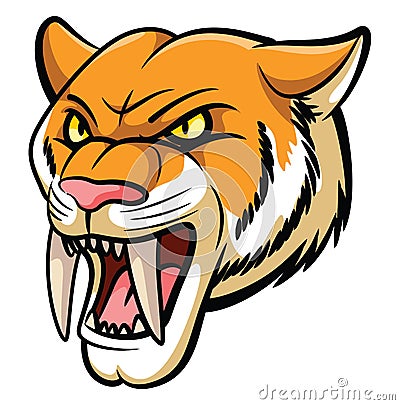 Saber Tooth Mascot Vector Illustration