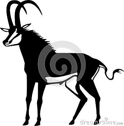 Sable Antelope Vector Illustration