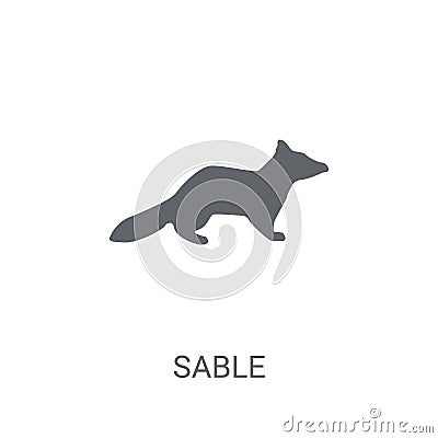 Sable icon. Trendy Sable logo concept on white background from a Vector Illustration