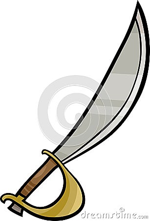 Sabre clip art cartoon illustration Vector Illustration