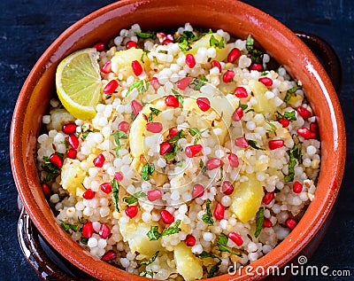 Sabudana khichdi -sago pearl meal Stock Photo