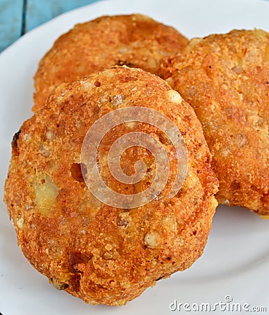 Sabudana Vada Stock Photo