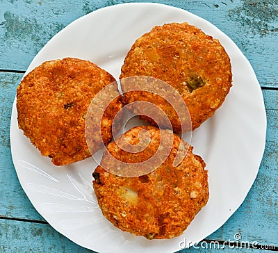 Sabudana Vada Stock Photo