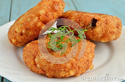 Sabudana Vada Stock Photo