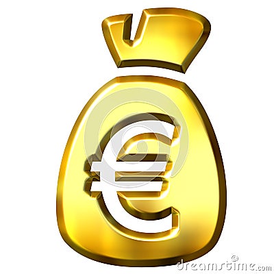 Sack full of Euros Stock Photo