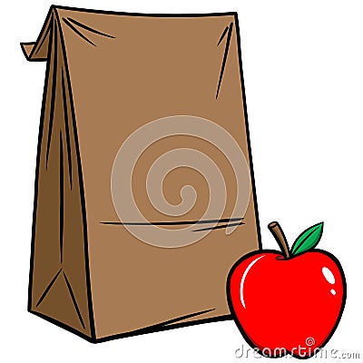 Sack Lunch Vector Illustration