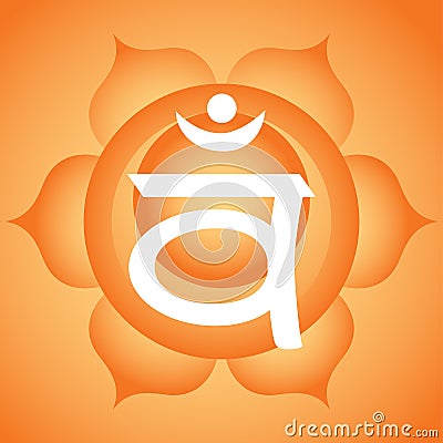 Sacral chakra Vector Illustration