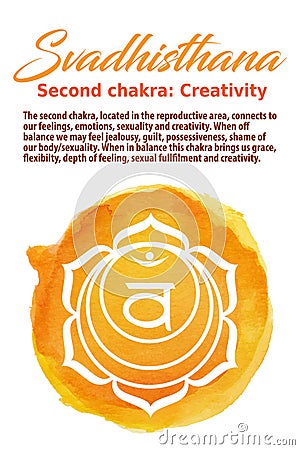 The Sacral Chakra vector illustration Vector Illustration