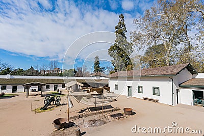The historical Sutter's Fort State Historic Park Editorial Stock Photo