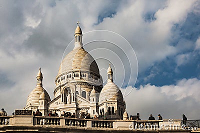 Sacre Coeur church in the city of Paris, France Editorial Stock Photo