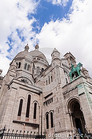 Sacre Coeur, Famous Church Tourism Landmark in Paris France Editorial Stock Photo