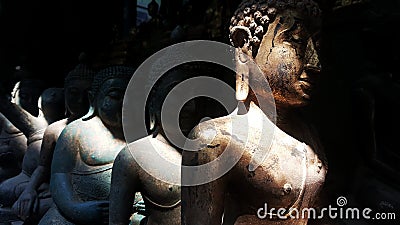 The sacred buddha statues Stock Photo