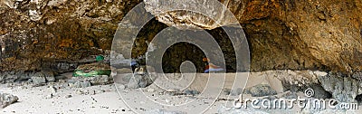 Sacred cave on the Beach near Bali Cliff, South of Bali island, Indonesia Stock Photo