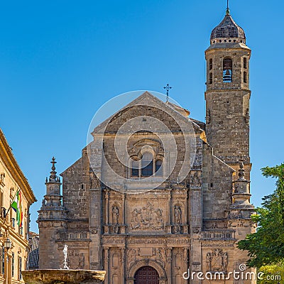 The Sacred Chapel of El Salvador and the Plaza de Vazquez de Molina, Ubeda, Jaen Province, Andalusia, Spain Stock Photo