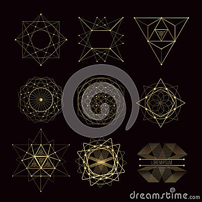 Sacred geometry forms Vector Illustration