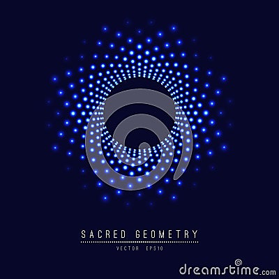 Sacred geometry line vector element flower of life . Vector illustration . Vector Illustration